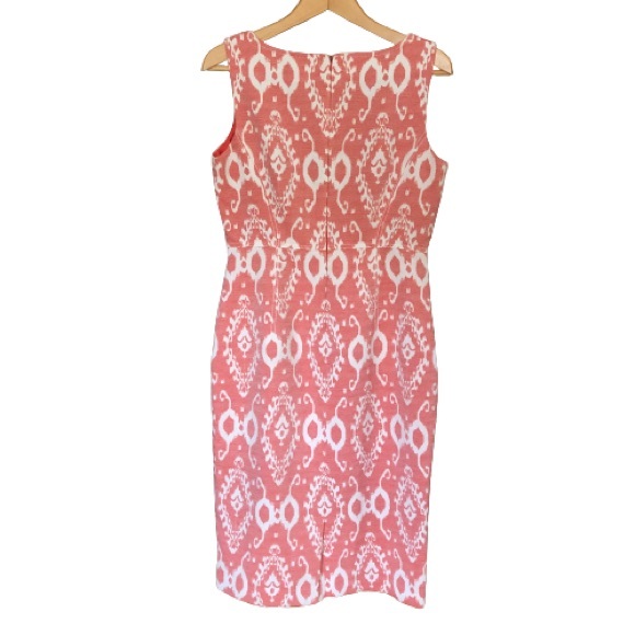 New NWOT Ikat Print Structured Sleeveless Sheath Midi Dress Anne Klein 8 $148 - Picture 4 of 7